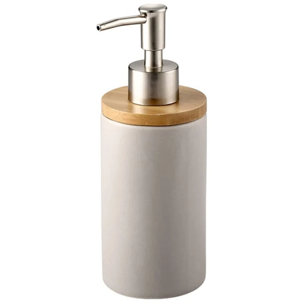 

Керамический дозатор для мыла, 400 мл, диспенсер для жидкого мыла в нордическом стиле для кухни и ванной комнаты, серый цвет