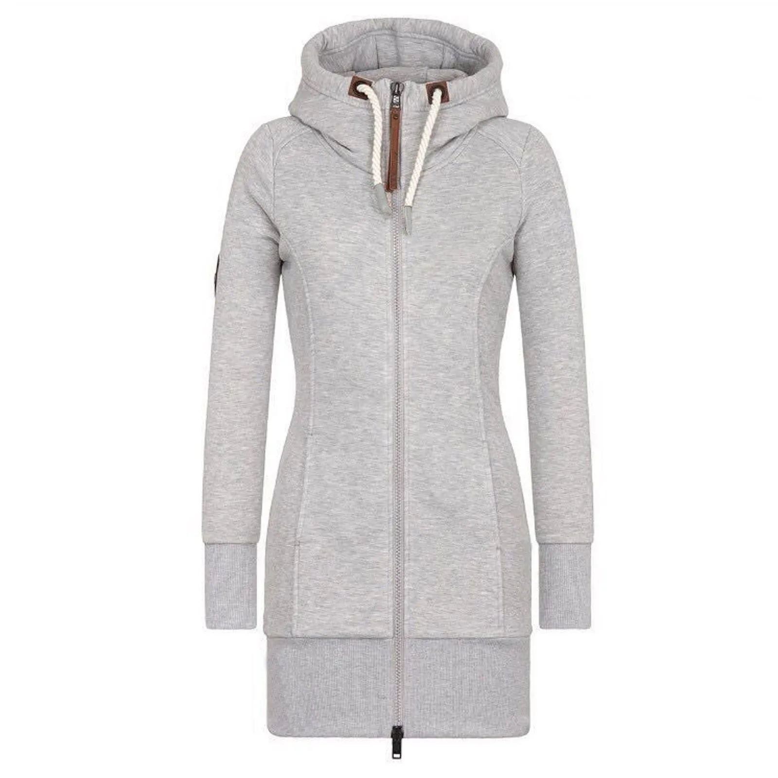

Women's Solid Color High Collar Sweatshirts Drawstring Slim Casual Blouse Coat The Shining Hoodie Womens Sweatshirt Dress