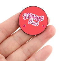 strawberry blond mitski pin custom brooches shirt lapel teacher tote bag backpacks badge cartoon gift brooches pins for women