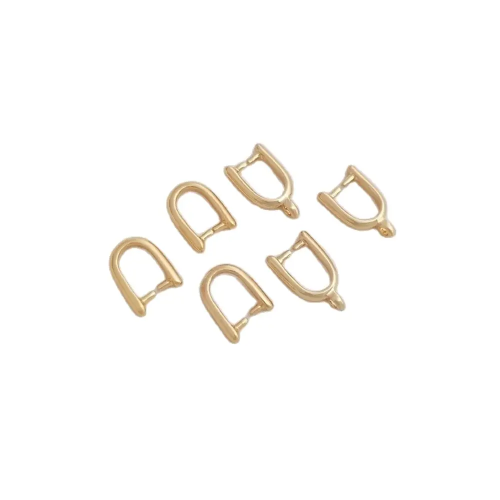 

14K Plating Gold Filled U-shaped melon seed buckle, hanging clip, claw, handmade diy necklace pendant buckle accessories