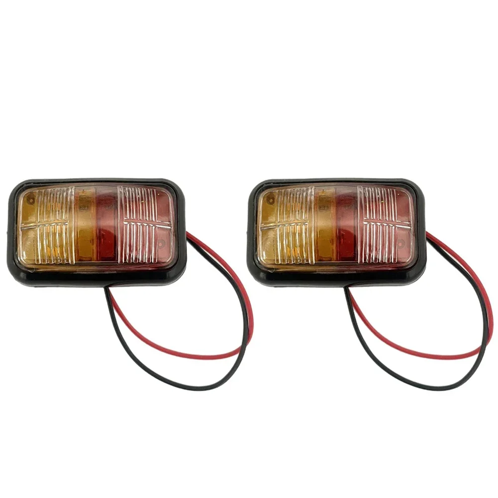 

12-24 В автомобильные светодиодные боковые габаритные фонари квадратные фонари предупреждающий задний фонарь красный желтый авто прицеп грузовик грузовик габаритные фонари