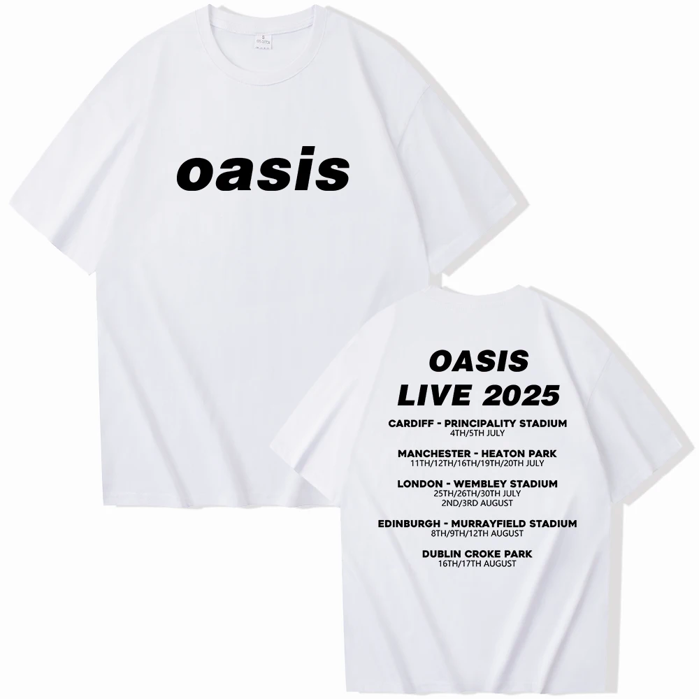 Футболка с круглым вырезом и коротким рукавом oasis live 25 tour 2025