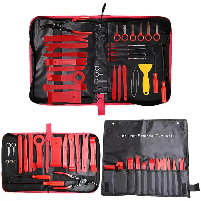 

Interior Trim Removal Tool Kit Plastic Trim Door Panel Disassembly Suit Pliers Fastener Remover Pry Tool Set For Automobile