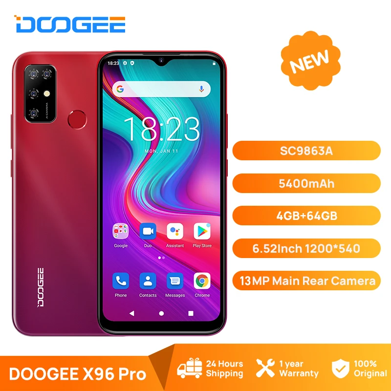 new doogee x96 pro cellphones 4gb ram 64gb rom octa core 13mp quad camera smartphones celular mobile phone android 11 5400mah free global shipping