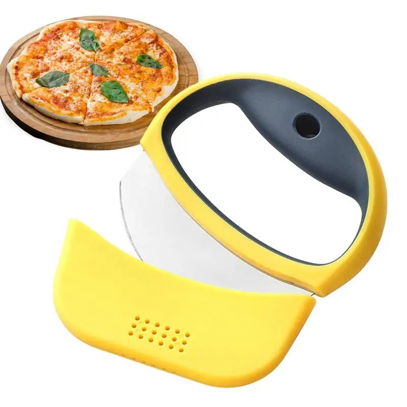 

Pizza Knives Cutter Heavy Duty Stainless Steel With Cover Super Sharp Blades For Pizza Cheese Vegetables Pastry Dough Spices