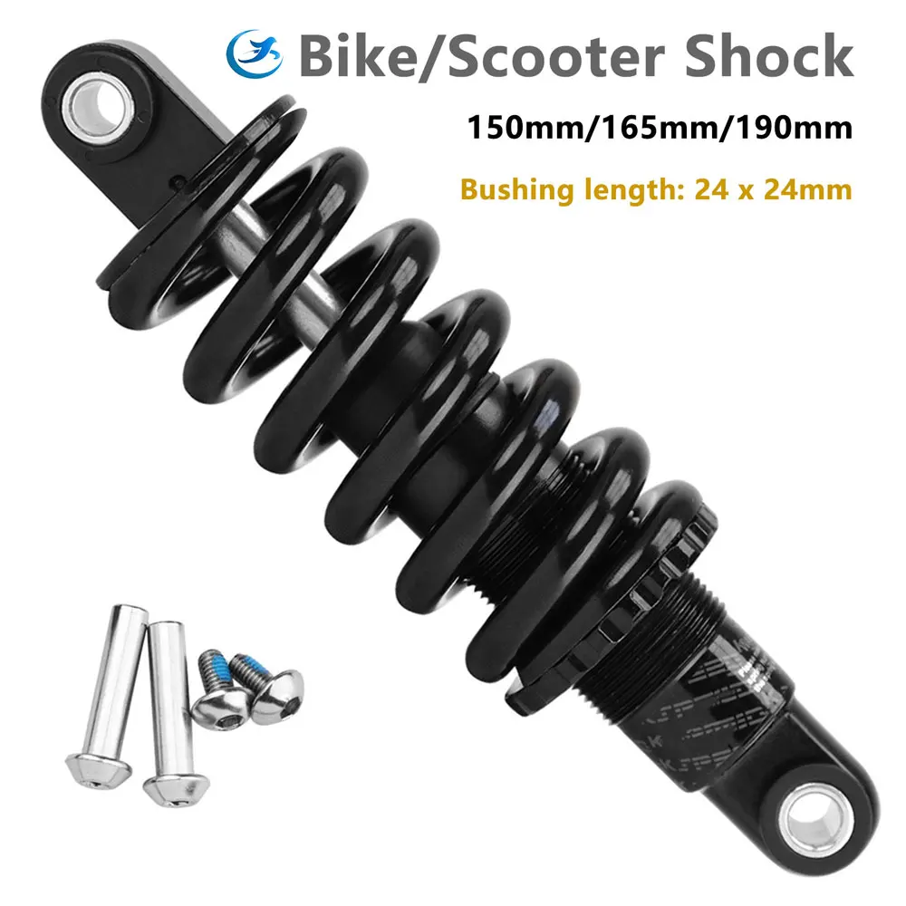 AttLvTu Mountain Bike E-Bike Wheelchair MTB Bicycle Rear Shock Absorber 150mm 165mm 190mm Coil Spring Suspension