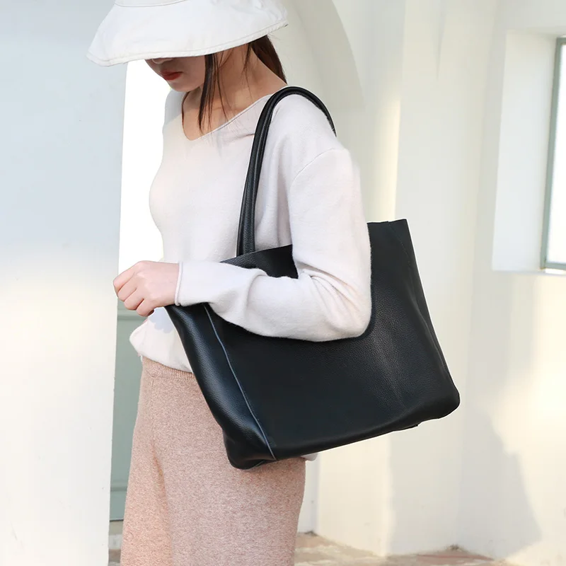 Женская вместительная сумка-тоут для работы роскошная сумка из натуральной кожи