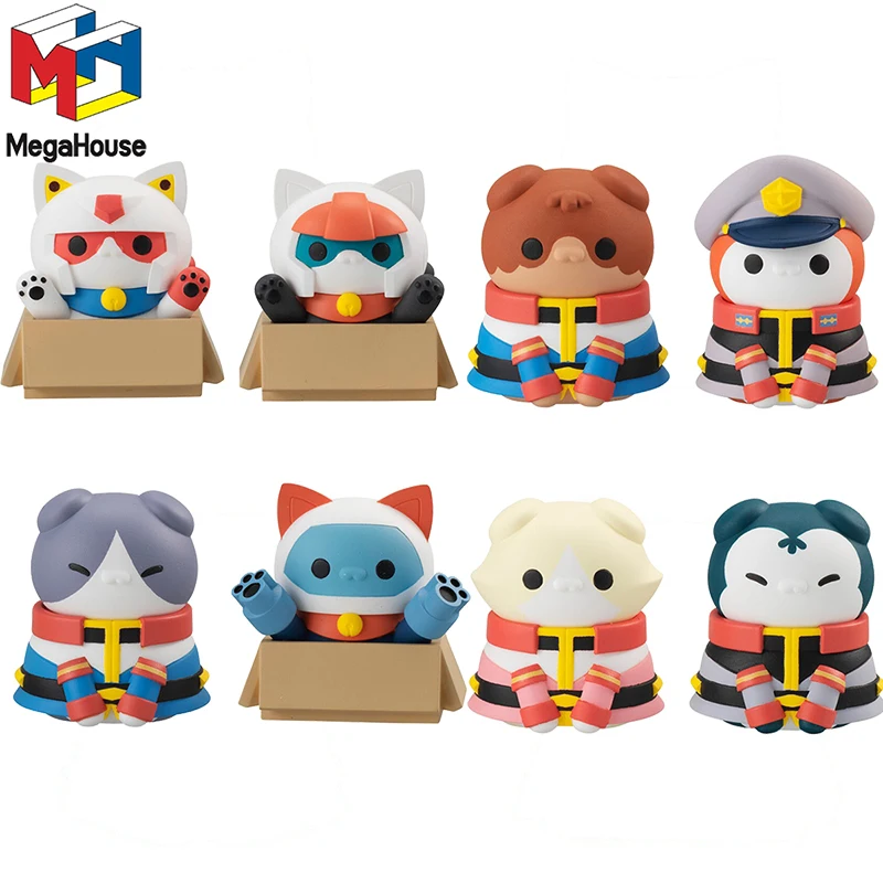 

In Stock Original MegaHouse MEGA CAT PROJECT MOBILE SUIT GUNDAM Anime Figure Model Collectible Action Toys Gifts