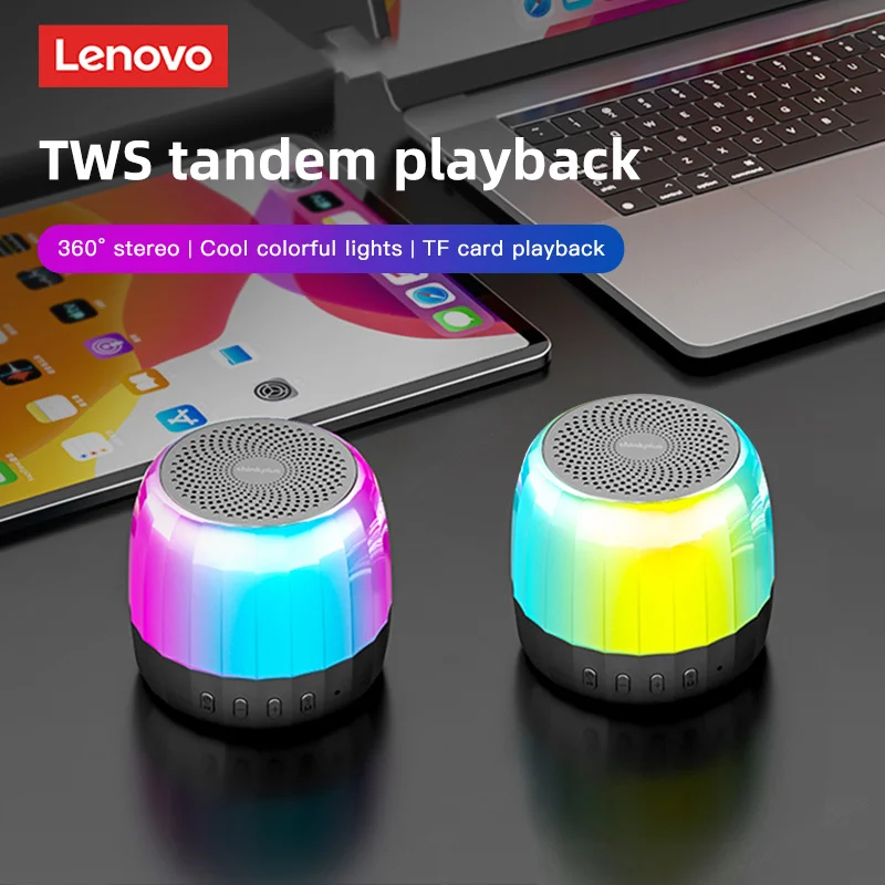 Original Lenovo K3 plus Bluetooth 5.2 speaker subwoofer portable player RGB light speaker waterproof USB Outdoor Speaker enlarge