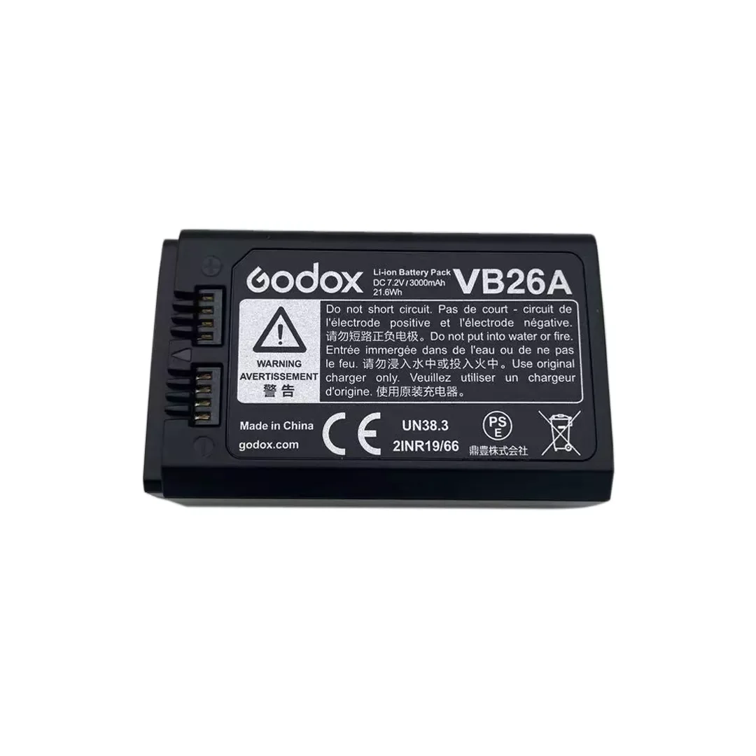 

Godox VC26 VB26 VB26A DC 3000mAh 21.6Wh USB Replacement Li-ion Battery Charger for Godox V860III V1 V850III Flash Speedlite