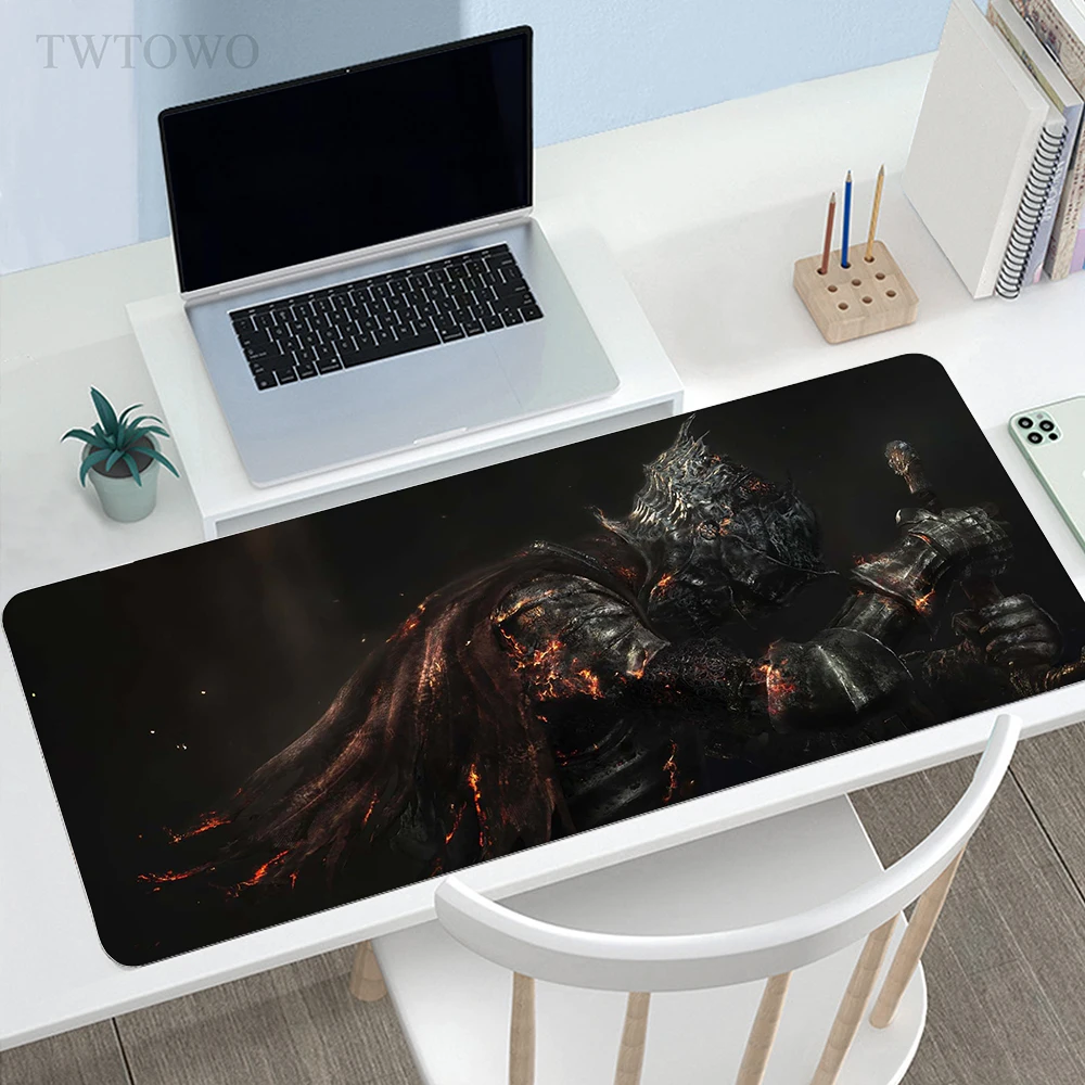 

Коврик для мыши Dark Souls, игровой коврик для мыши XXL, противоскользящий, из натурального каучука, для офиса, ноутбука
