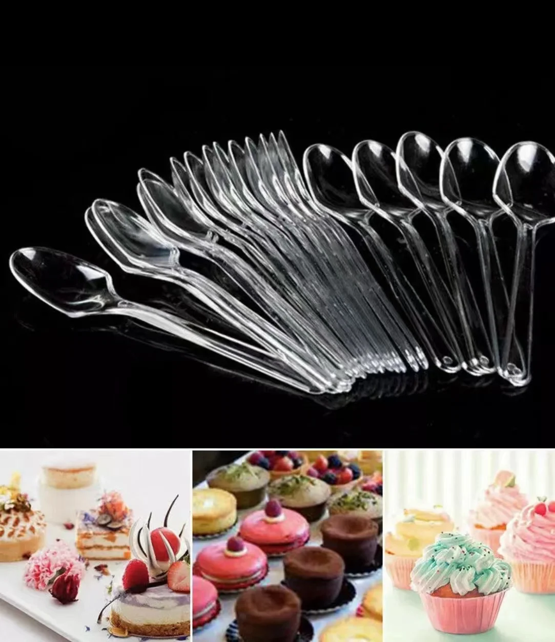 

Bestomz 100 Stuks Wegwerp Dessert Lepels Mini Transparante Lepels Wegwerp Bestek Lepel Voor Jelly Ijs Dessert Voorgerecht