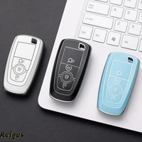 tpu car key case cover shell for ford ecosport edge explorer f 150 f 250 fusion mondeo mustang ranger smart key protector