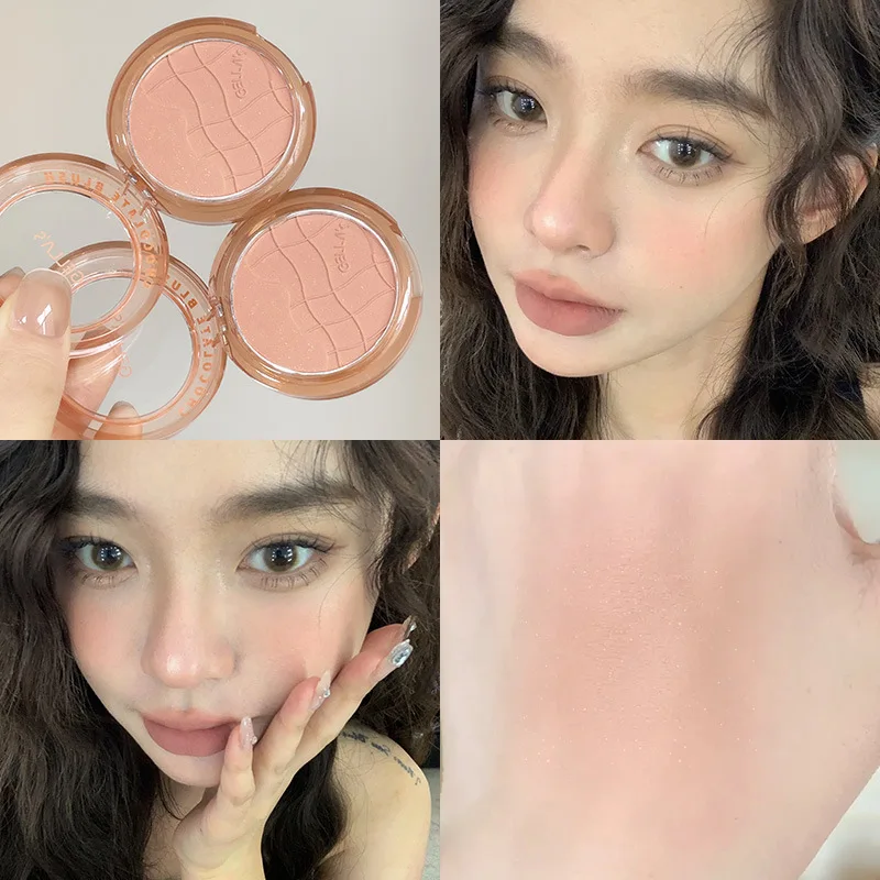 

Gella's Monochrome Soft Mist Blush Highlight Repair Milk Apricot Orange Peach Natural Blush Purple Matte Brighten