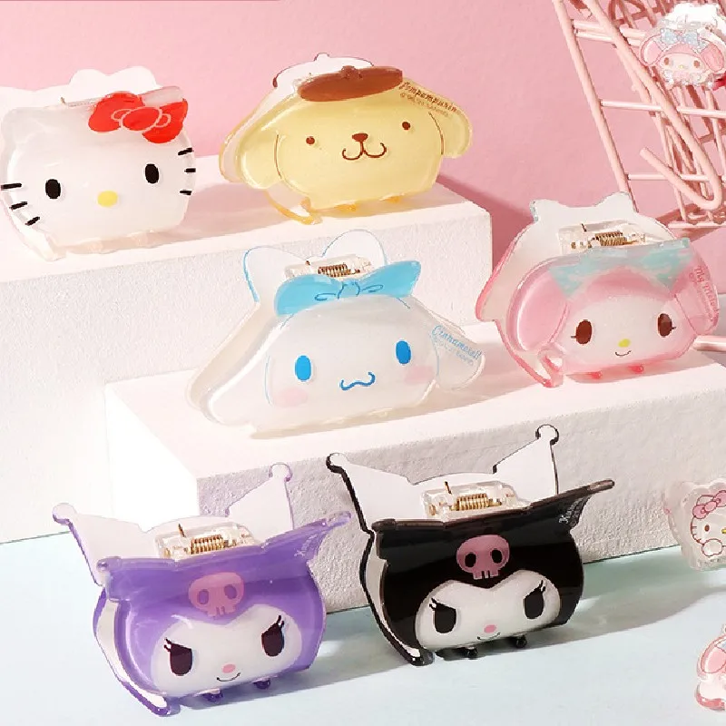 

Hello Kitty Kawaii Sanrioed My Meldoy Kuromi мультяшный милый темперамент милое сердце для девочек аксессуары для волос