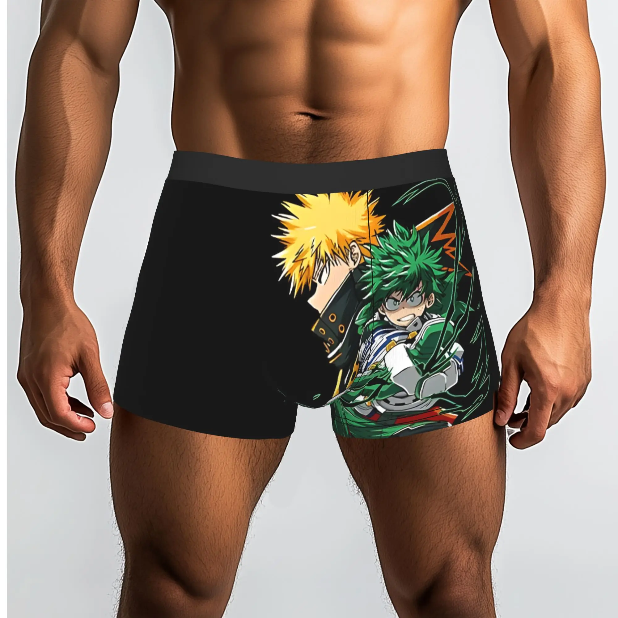 Фото Трусы-боксеры Real Heroes Bandai My Hero Academia, мужские трусы с принтом, шорты-боксеры №1