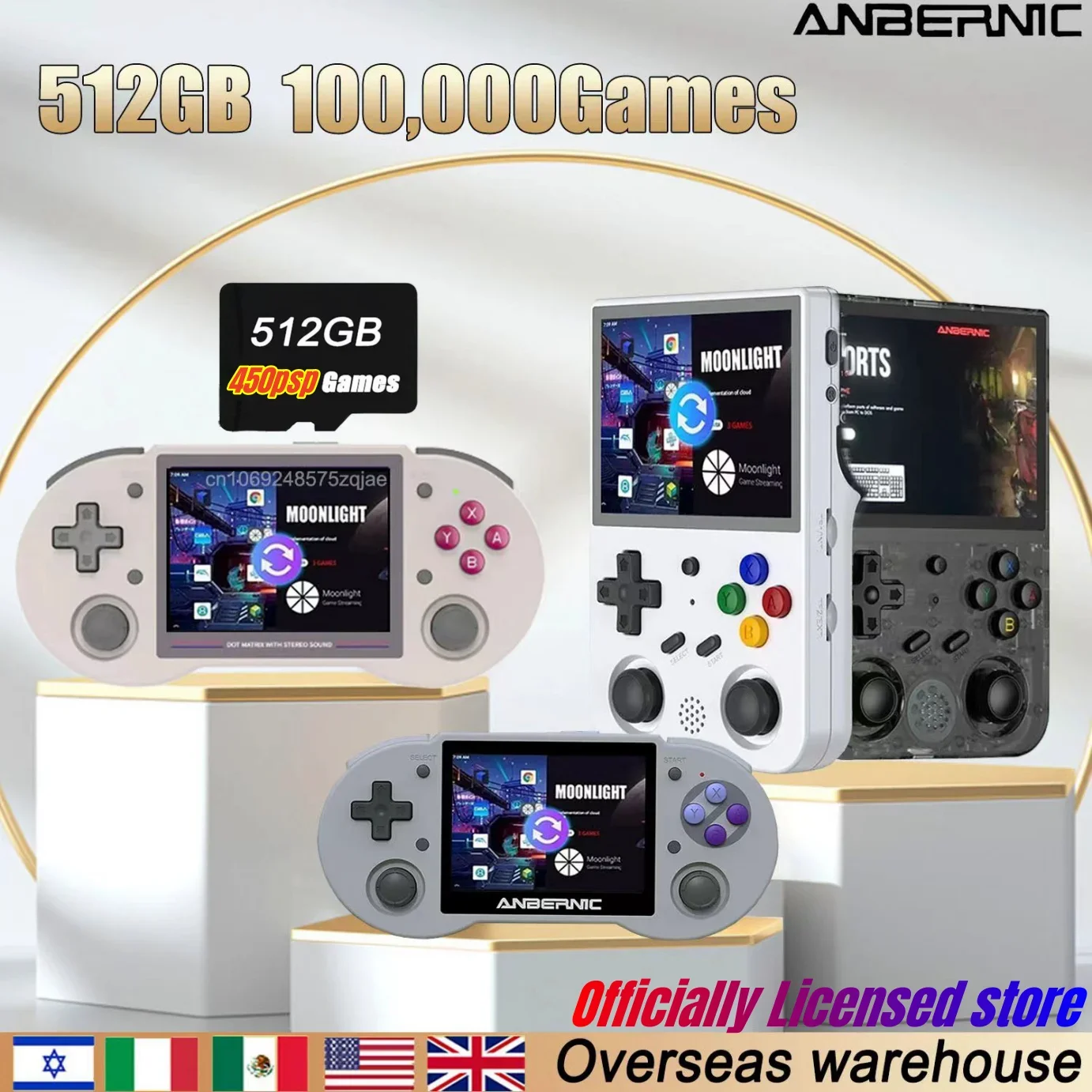 

ANBERNIC RG353V RG353P Portable PSP Handheld Game Console Android 11 Linux OS HD Simulator 3.5 INCH 640*480 Retro PSP 3DS Games