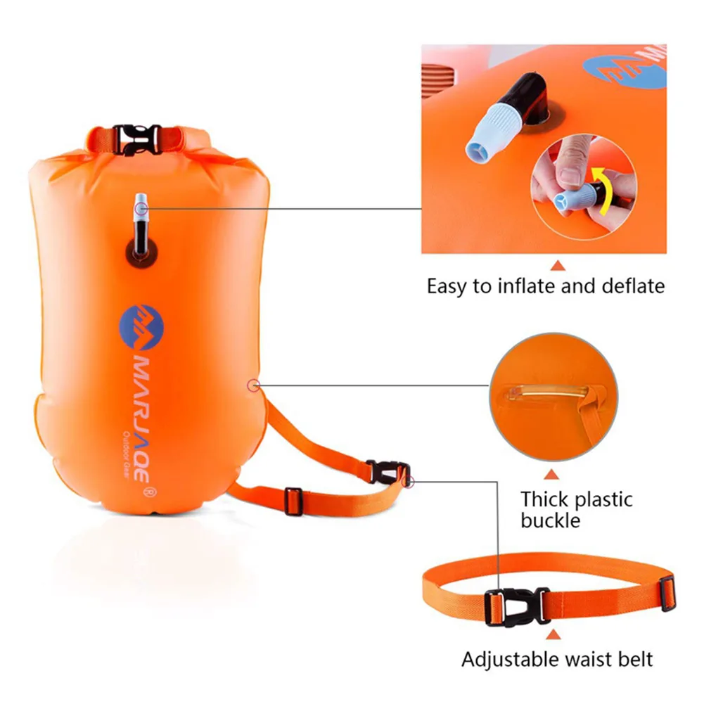 Outdoor Swimming Buoy Multifunction Swim Float Bag Dry Sack Waterproof Storage Bag PVC Lifebelt Bolsa Impermeable Water Sports
