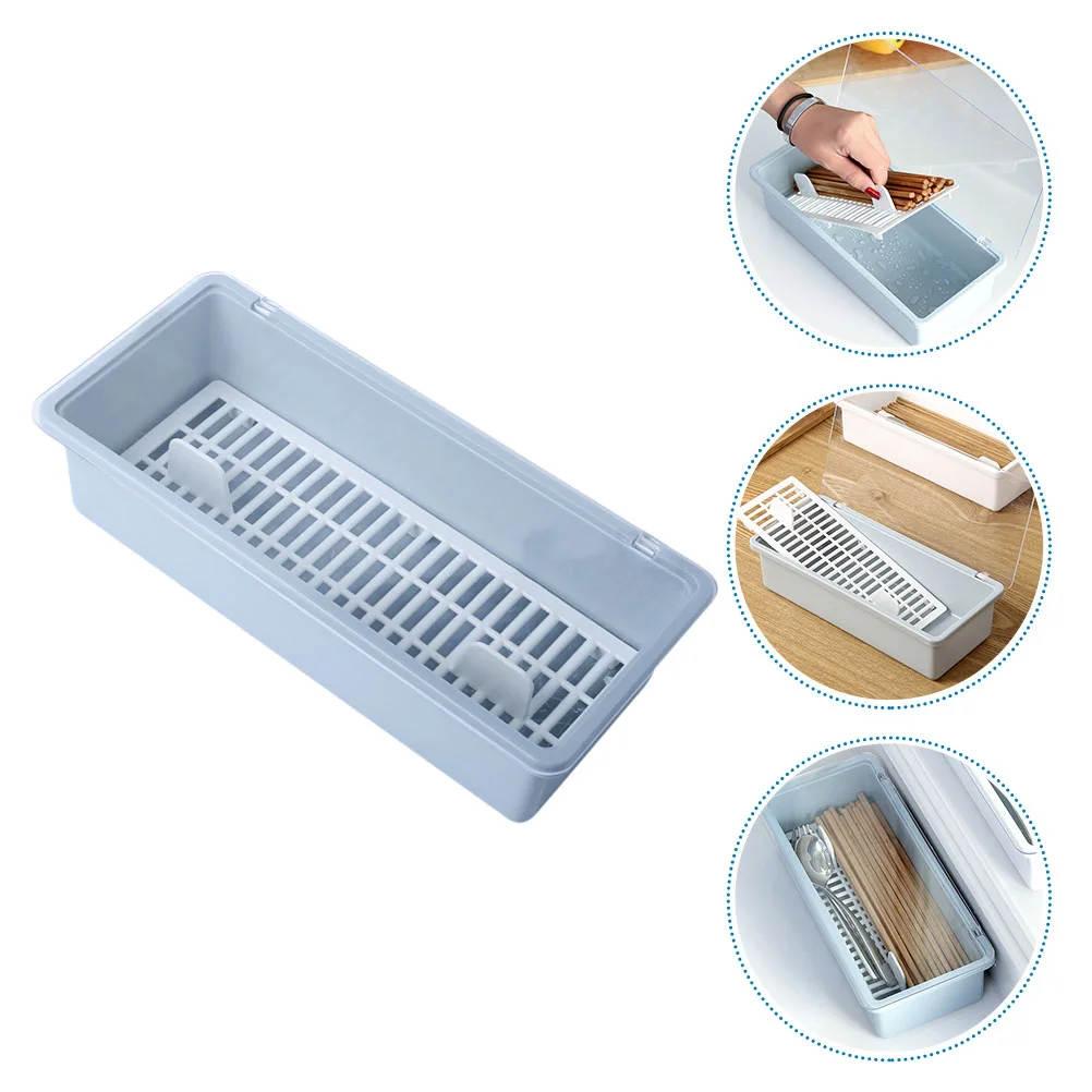

Chopsticks Box Drain Kitchen Cage Storage Case Spoon Holder Fork Multifunctional Draining