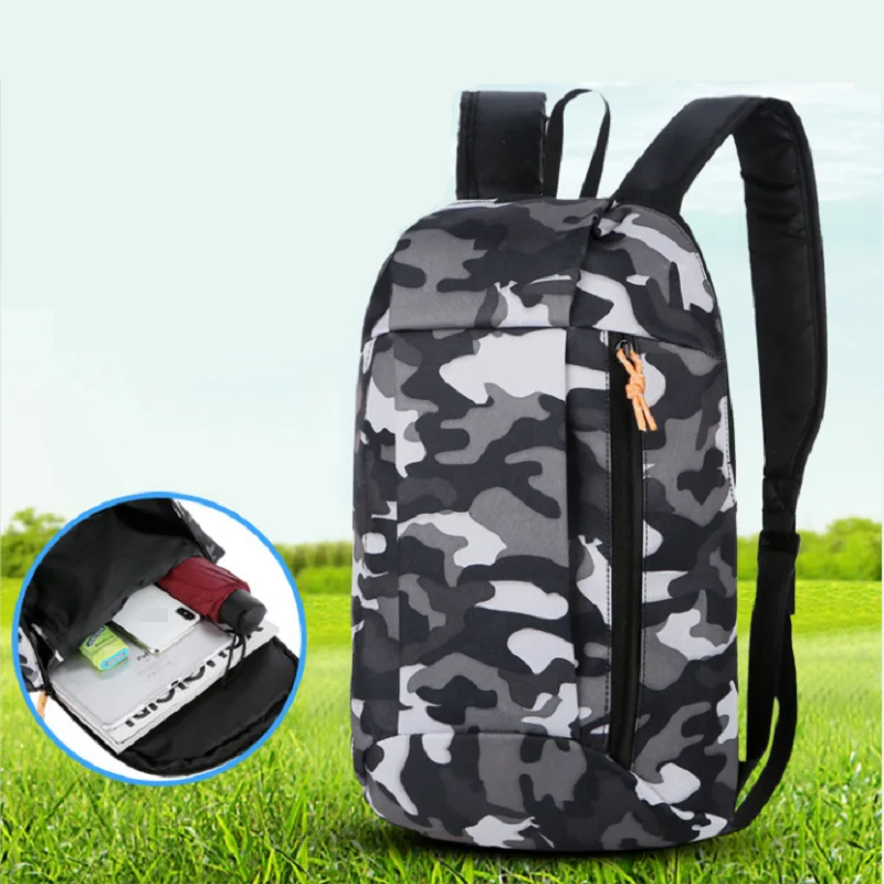 

10LOutdoor Sports Lightweight Camouflage Waterproof Travel Mountaineering Bag Zipper Adjustable Belt Camping Men Ladies Children