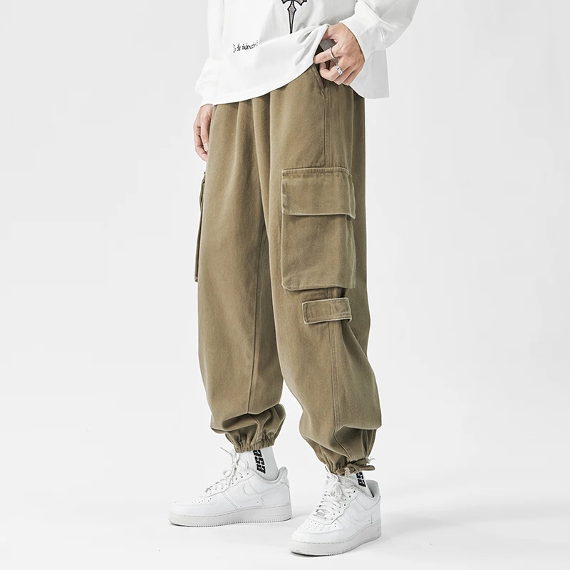 

Dukeen Cargo Pants Men Fall and Winter Fashion Streetwear Drawstring High Quality Work Pant Man High Street Y2K Casual Trousers