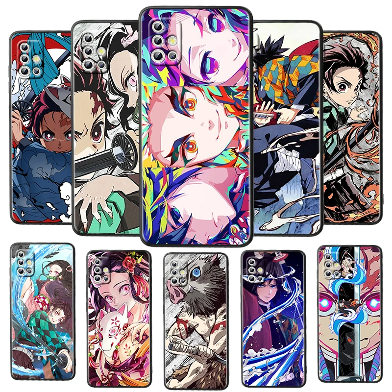 

Kamado Nezuko Kimetsu No Yaiba For Samsung Galaxy A52S A72 A71 A52 A51 A12 A32 A21S 4G 5G Fundas Soft TPU Black Phone Case Capa
