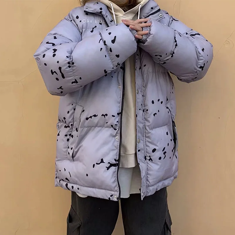 

CAVEMPT C.E Down-filled Coat Cotton Thick Zipper Fallow Baggy Bread Clothes Winter Fashion For Men