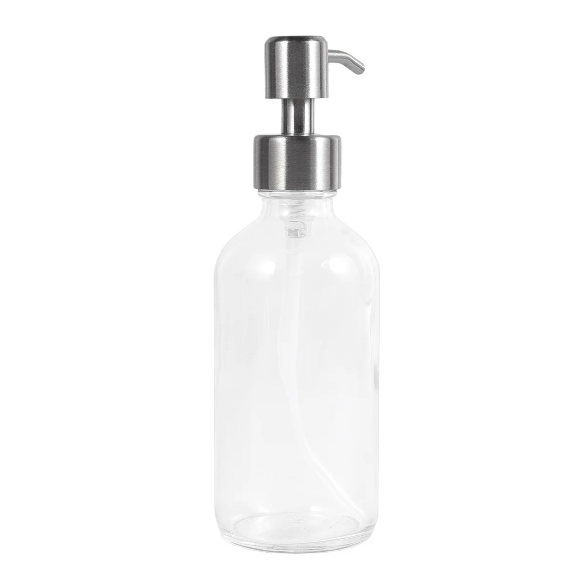 

230 Ml Shampoo Conditioner Dispenser Stainless Steel Pump Bottle Rust Proof Glass Travel Containers Lotion Refillable
