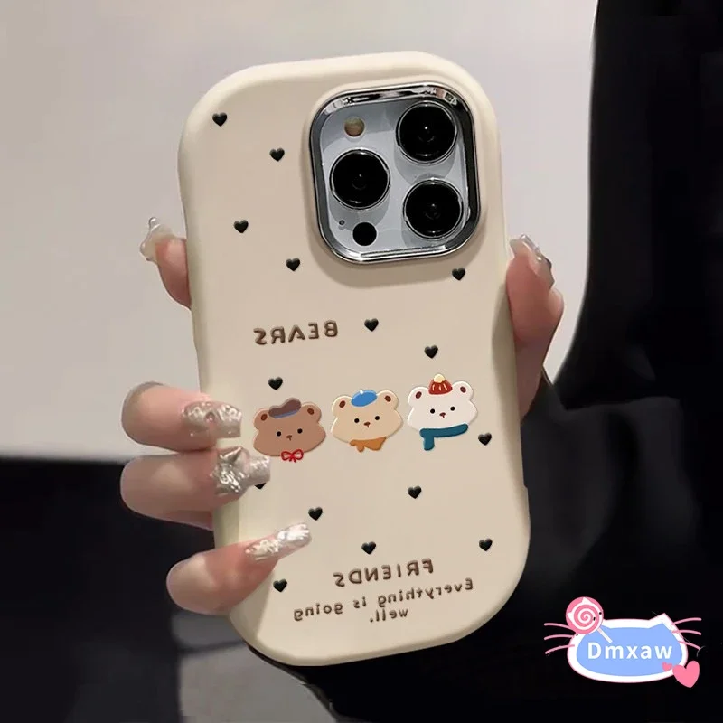 Для OPPO Reno 12 Pro 8T 5G 7 7Z 8Z 8 Lite 6 5 A79 A9 A5 2020 A57 A77 Чехол для телефона Lovely Hat Bear Soft Cover