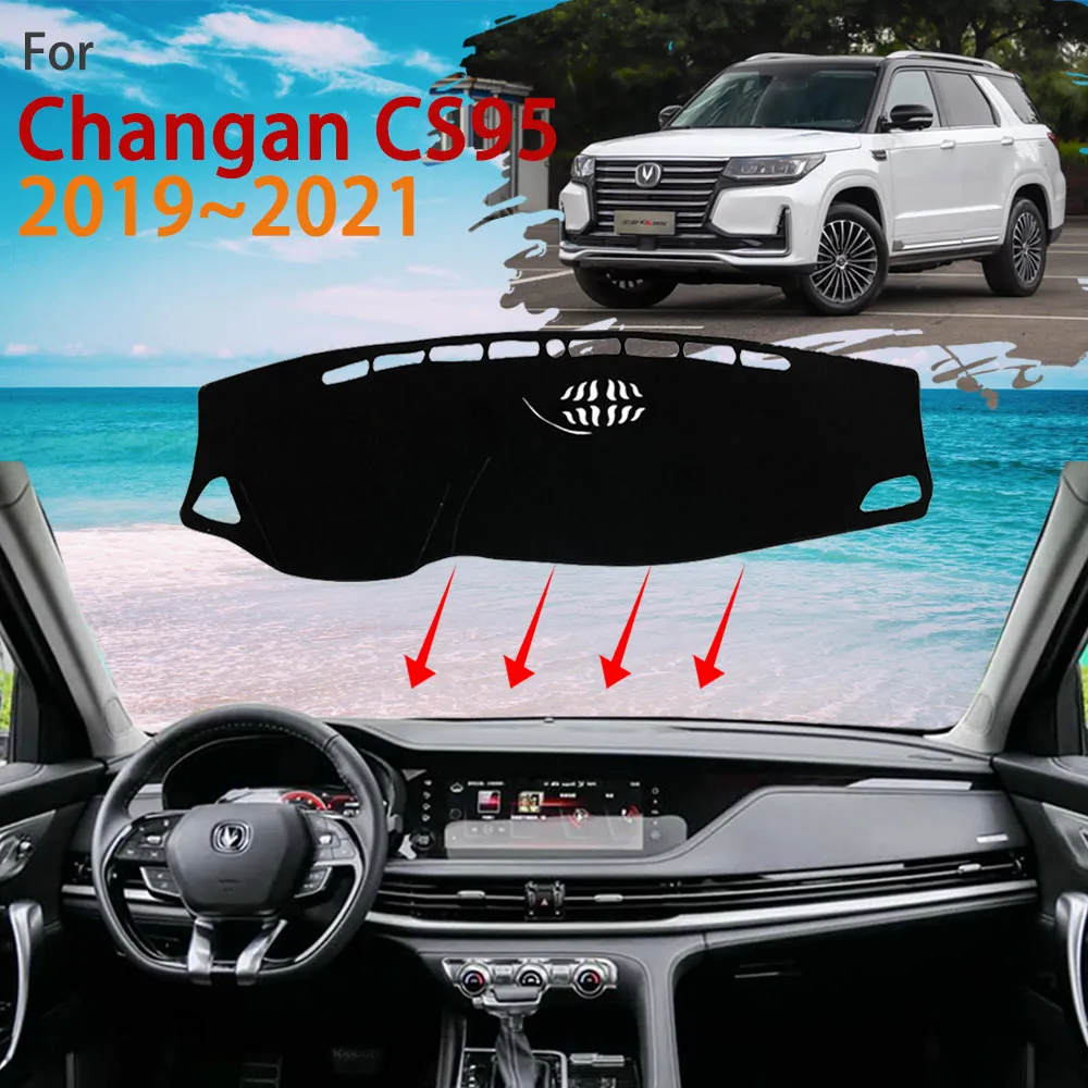 

Dashboard for Changan CS95 2019 2020 2021 Anti-Slip Dash Mat Rug Cover Protective Avoid Light Carpet Pad Inner Car Accessories