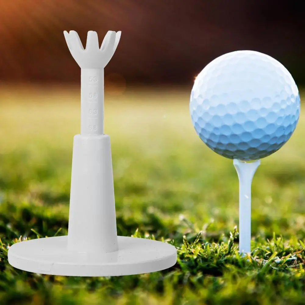 

2 Pack Golf Tee Adjustable Height Soft Rubber Bendable Ball Tee Golf Holder Step Down Rubber Golf For Driver Accessories J2b9