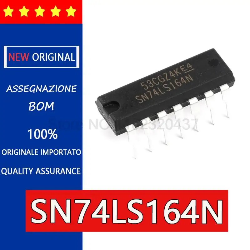 Оригинальный элемент переключения передач 74LS164 DIP14 SN74LS164N HD74LS164P, DIP-14, 5 шт.