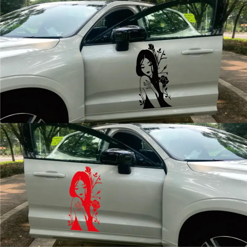 

Car Stickers Sexy Swimsuit Two-Dimensional Beauty Girl Decorate Decals For Car Door Bodywork Bonnet Retrofit Sticker Car Styling
