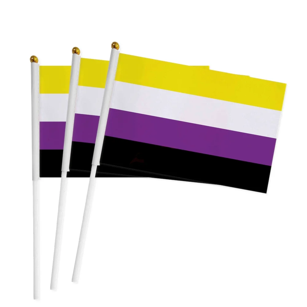 custom hand flag 100pcs 14x21cm dream smp Gay Lesbian Homosexual Bisexual LGBT Pride Customized rainbow |