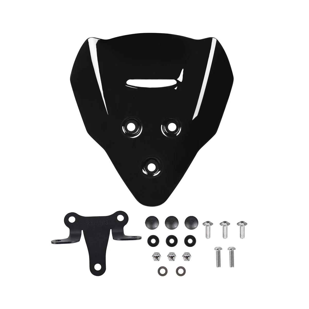 

Motorcycle Windshield Windscreen for Streetfighter V4 S SP 2020-2022 V4S V4SP Wind Deflector(Black)