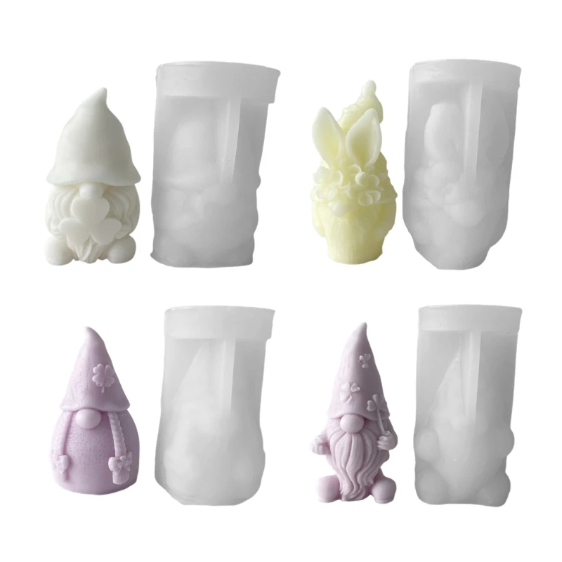 

Handmade Desktop Decor Gypsum Epoxy Resin Dwarf Candle Mould for Home Decoration