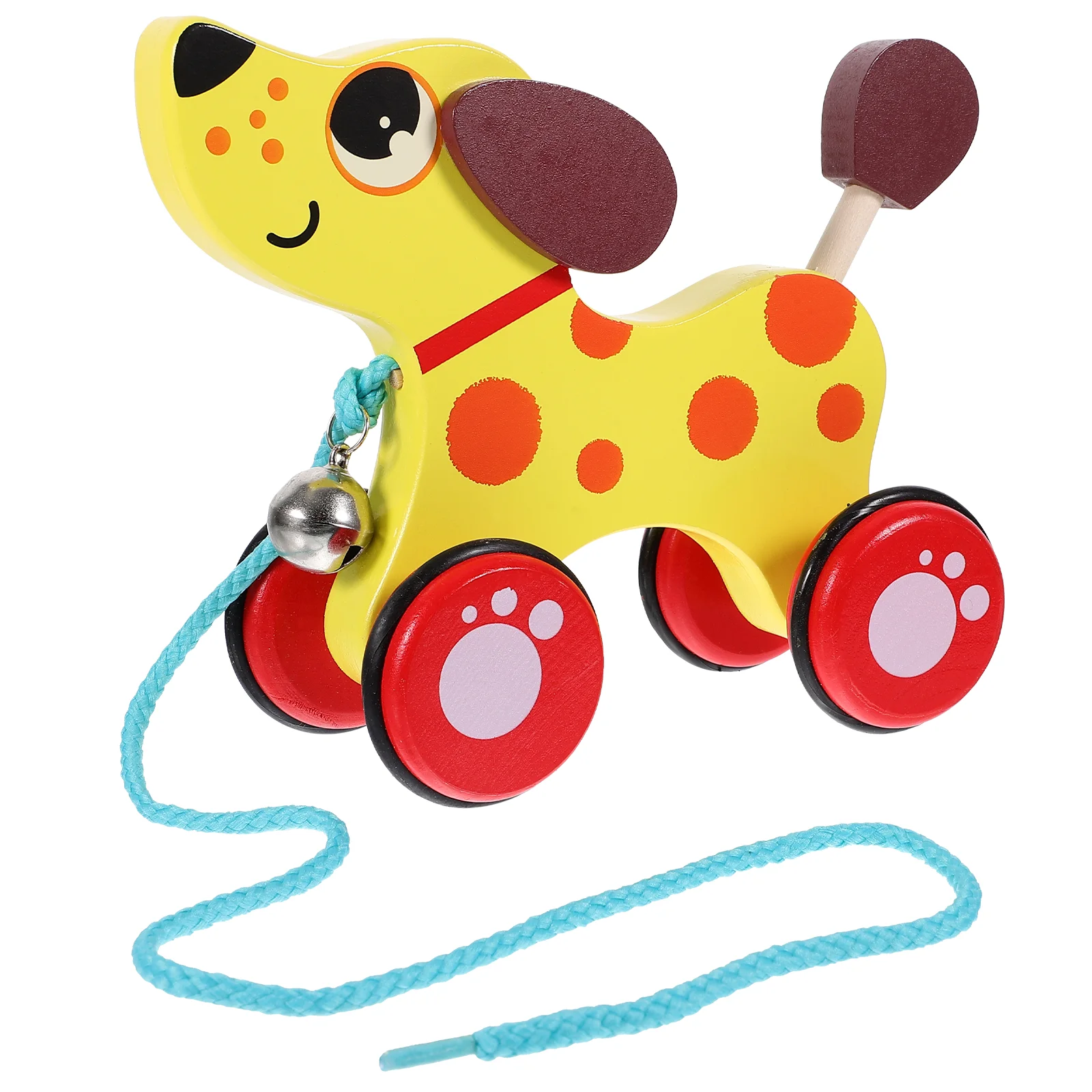 

Lovely Animal Shape Pulling Car Toy Wooden Toddler Dragging Car Plaything