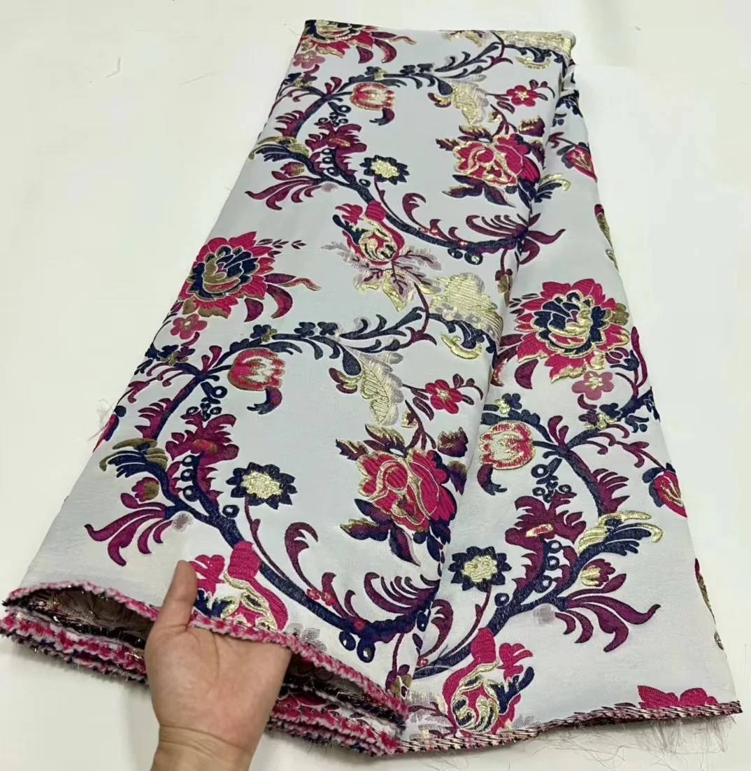 

Нигерийский высококачественный многоцветный жаккардовый Тюль с французской вышивкой