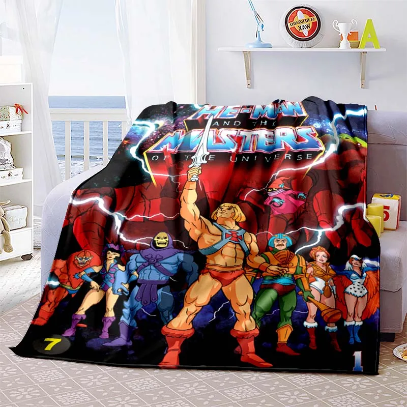 

Фланелевое Одеяло с 3D-принтом героев аниме «Мастера Вселенной», мужское покрывало, плюшевое мягкое удобное домашнее одеяло