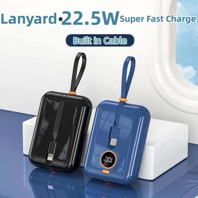 Мини-Power Bank емкостью 20000 мАч портативный аккумулятор типа C PD2 5 Вт внешний с