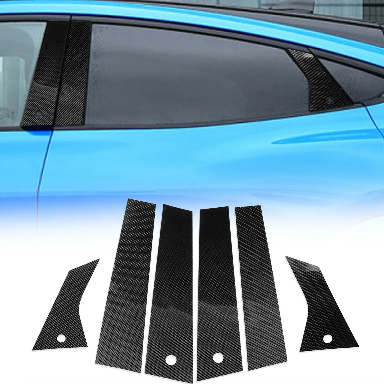 

Exterior Window Centel Pillar Posts Trim 6pcs For Ford Mustang Mach-E 2021-2022