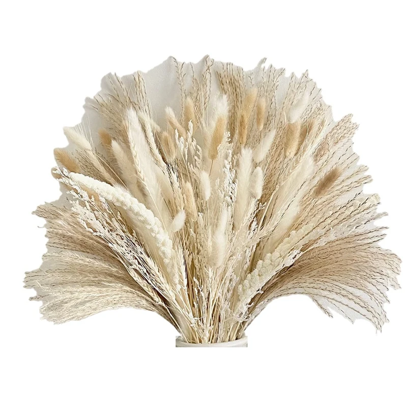 

110 шт. сушеные пампасы Трава Декор высокий Бохо дома декоративный букет-натуральные помпасы Трава Декор-пушистая пампасная трава букет