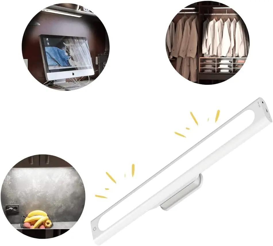 

Luminaria Led Recarregável Barra Usb Quarto Cozinha Para Escritório