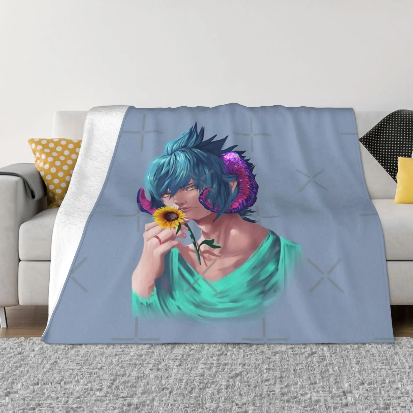 Весеннее теплое мягкое одеяло для пикника Incubus Noctis Kawaii зимнее |