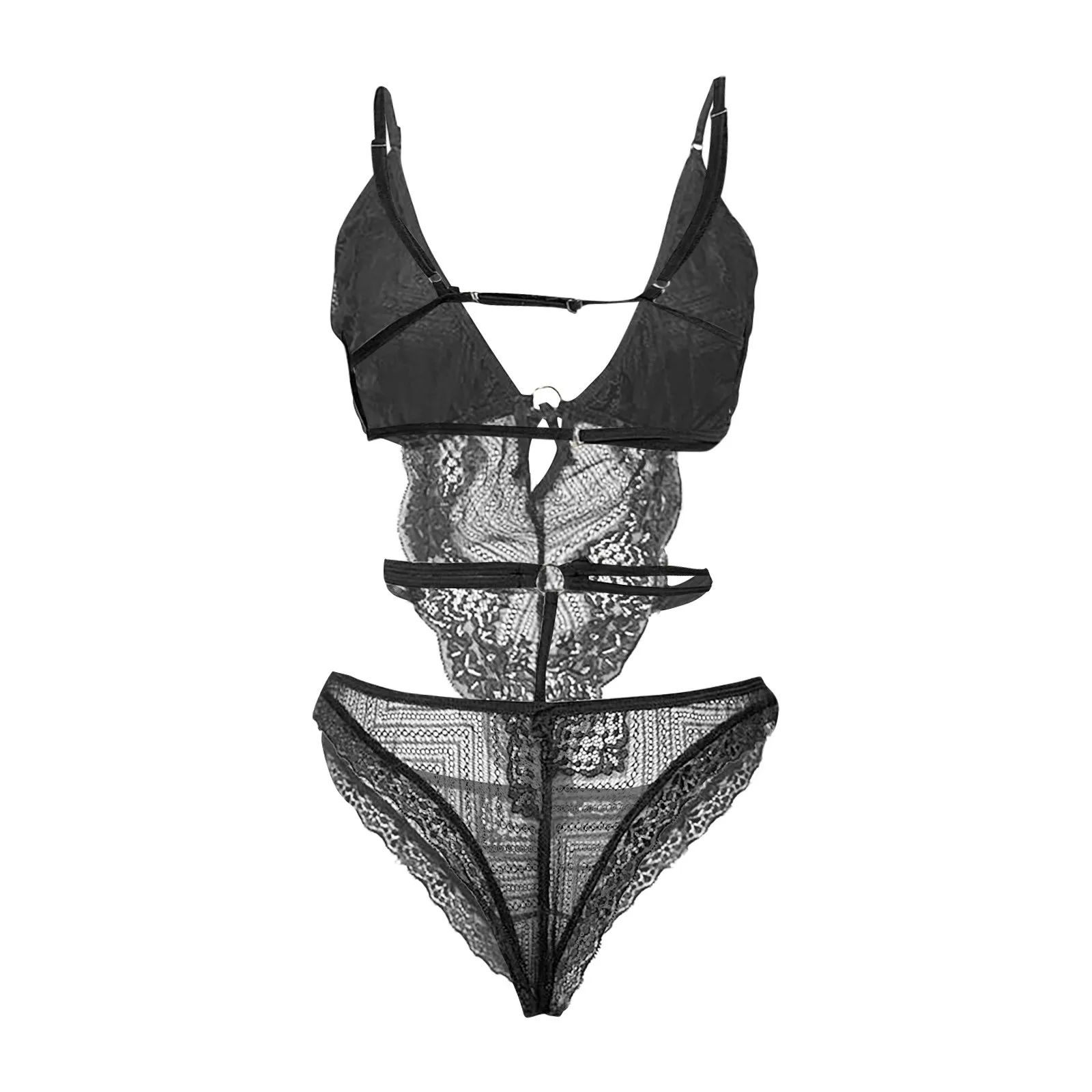 Нижнее Белье для секса 18 цельное Женское кружевное Сексуальное пижама с глубоким