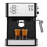 espresso semi automatic steam wand milk frother all in one coffee machine