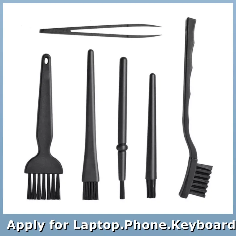 

In 1 Black Keyboard Cleaning Brush Kit Portable Computer Dust Brush Cleaner Anti-static for Laptop Computer Dust Remove Tool