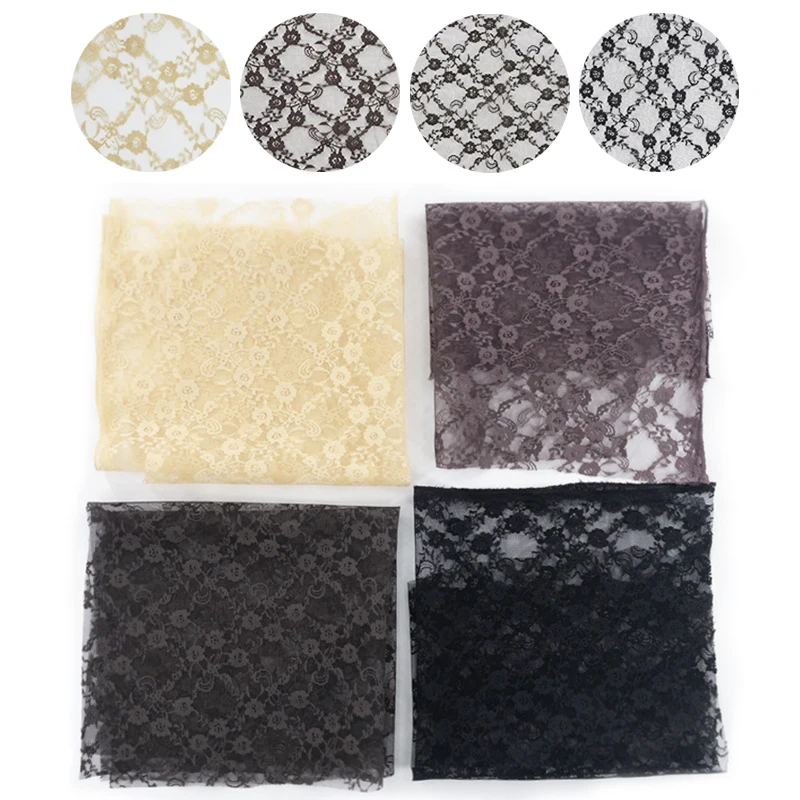 

1yard Lace Net for Making Lace Wig Closure Caps Toupee Wig Foundation Hairnet Accessories Weaving Tools Hair Net 4 Colors