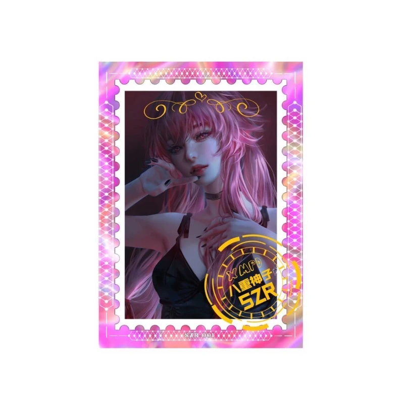 Коллекционная карточка с изображением героев аниме богини максимы и Мико