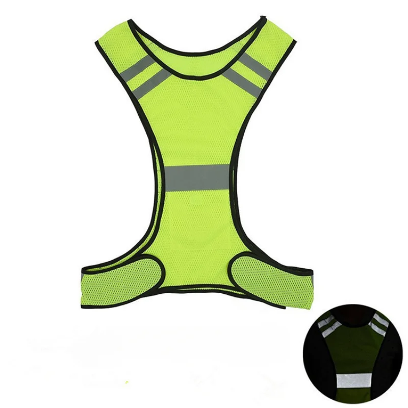 

1 Set Unisex Adjustable Reflective Vests Safety Cycling Vest Belt Traffic High Visibility Night Running Reflective Vest
